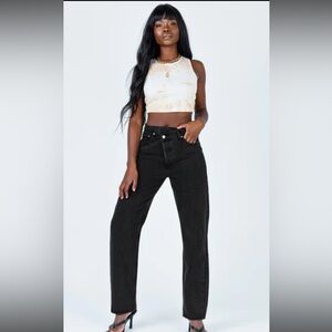 Princess Polly High Rise Black Jeans